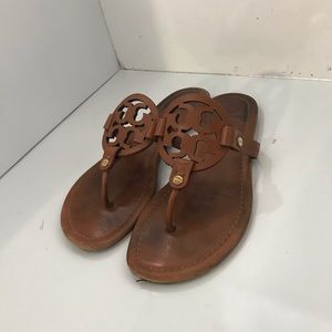 Tory Burch Miller Medallion Leather Flat Thong